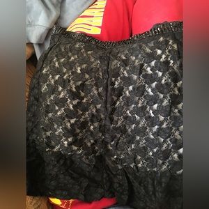 Black Y2K grunge mini skirt